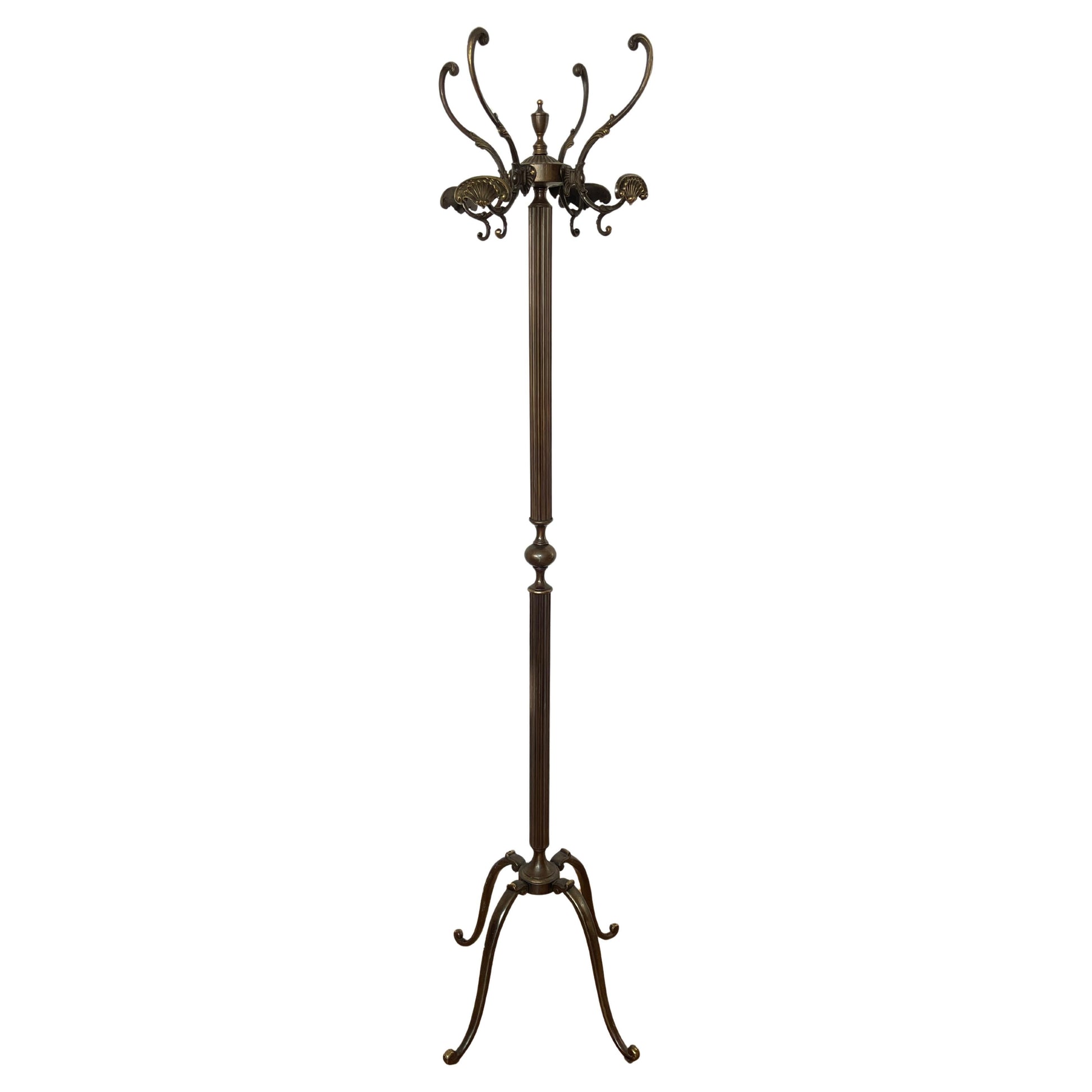 Appendiabiti italiano in Bronzo Forgiato con Dettagli Eleganti, anni '70