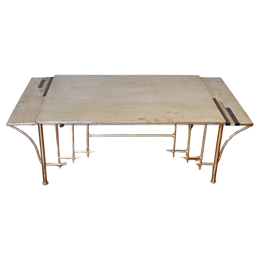 Tavolo da Salotto Moderno con Struttura in Acciaio Argentato, Lago di Como, 1980