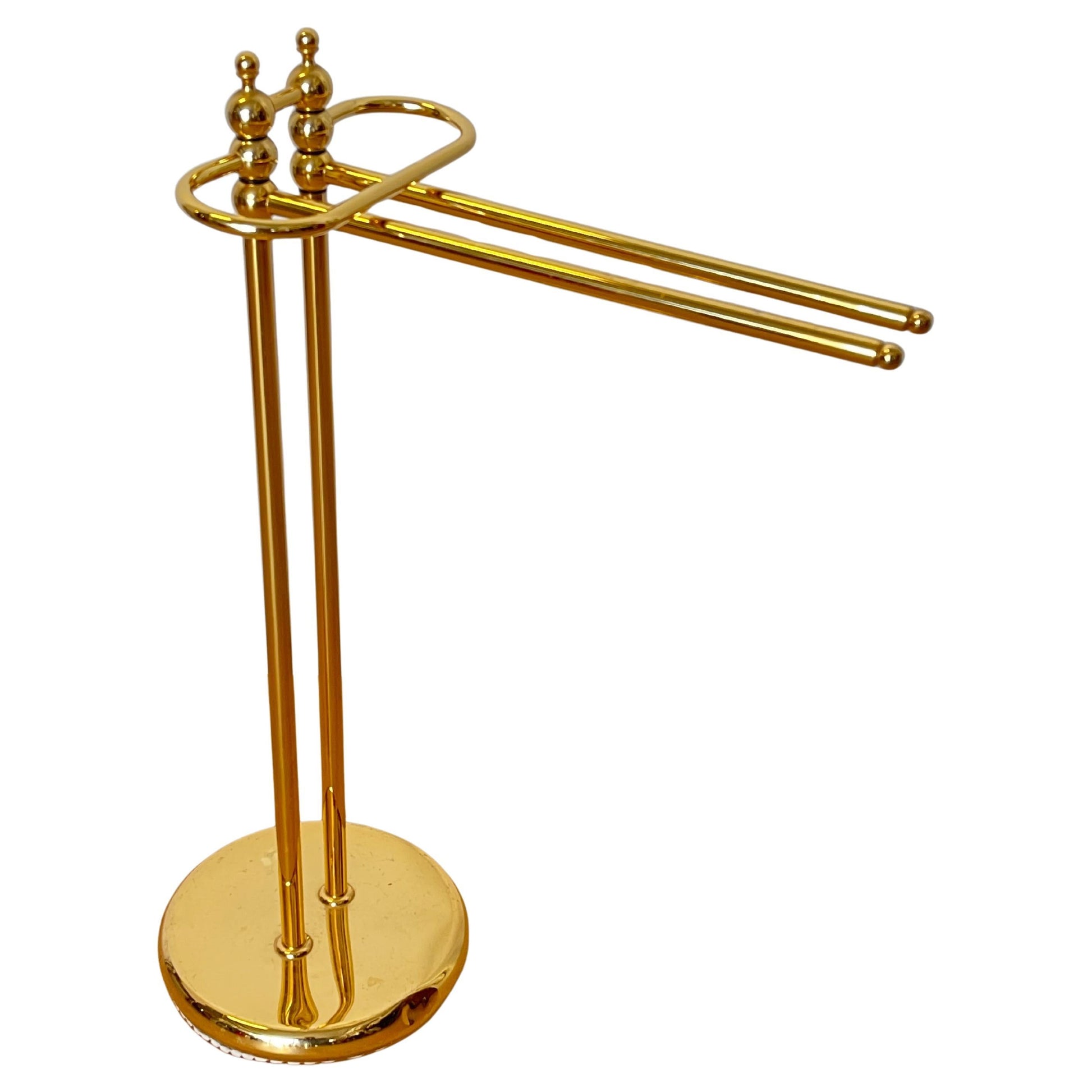 Portasciugamani da Terra in Ottone Lucido – Design Elegante e Funzionale