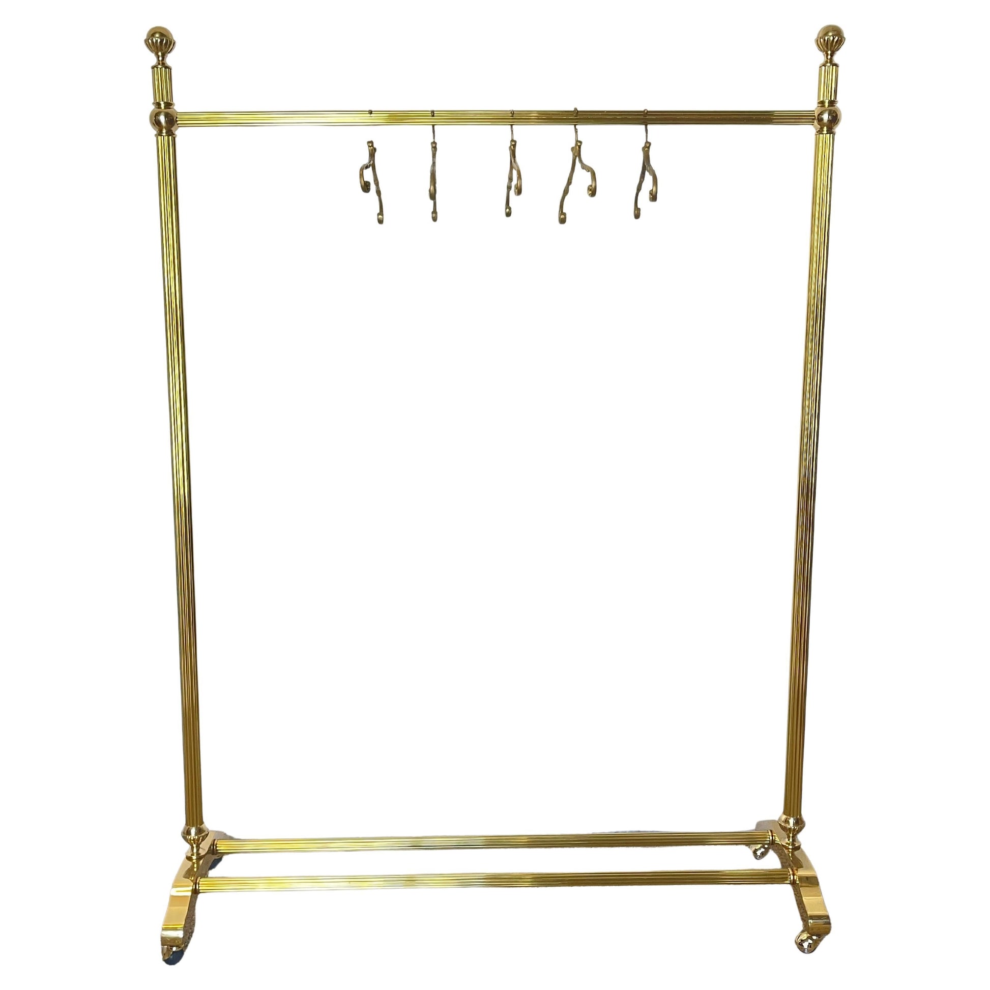 Appendiabiti da Terra in Ottone Lucido -Stile Vintage di Lusso, Italia, anni '60