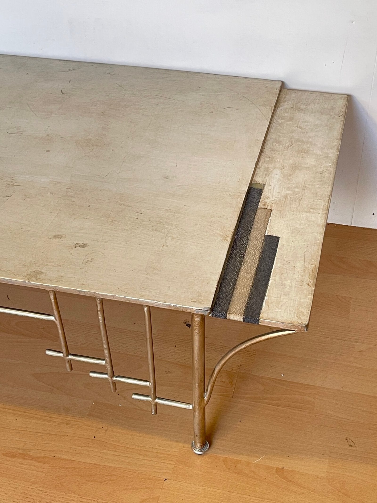 Tavolo da Salotto Moderno con Struttura in Acciaio Argentato, Lago di Como, 1980