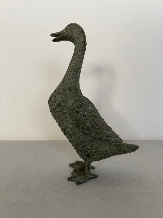 Scultura in Metallo Raffigurante Anatra – Lavorazione Artigianale