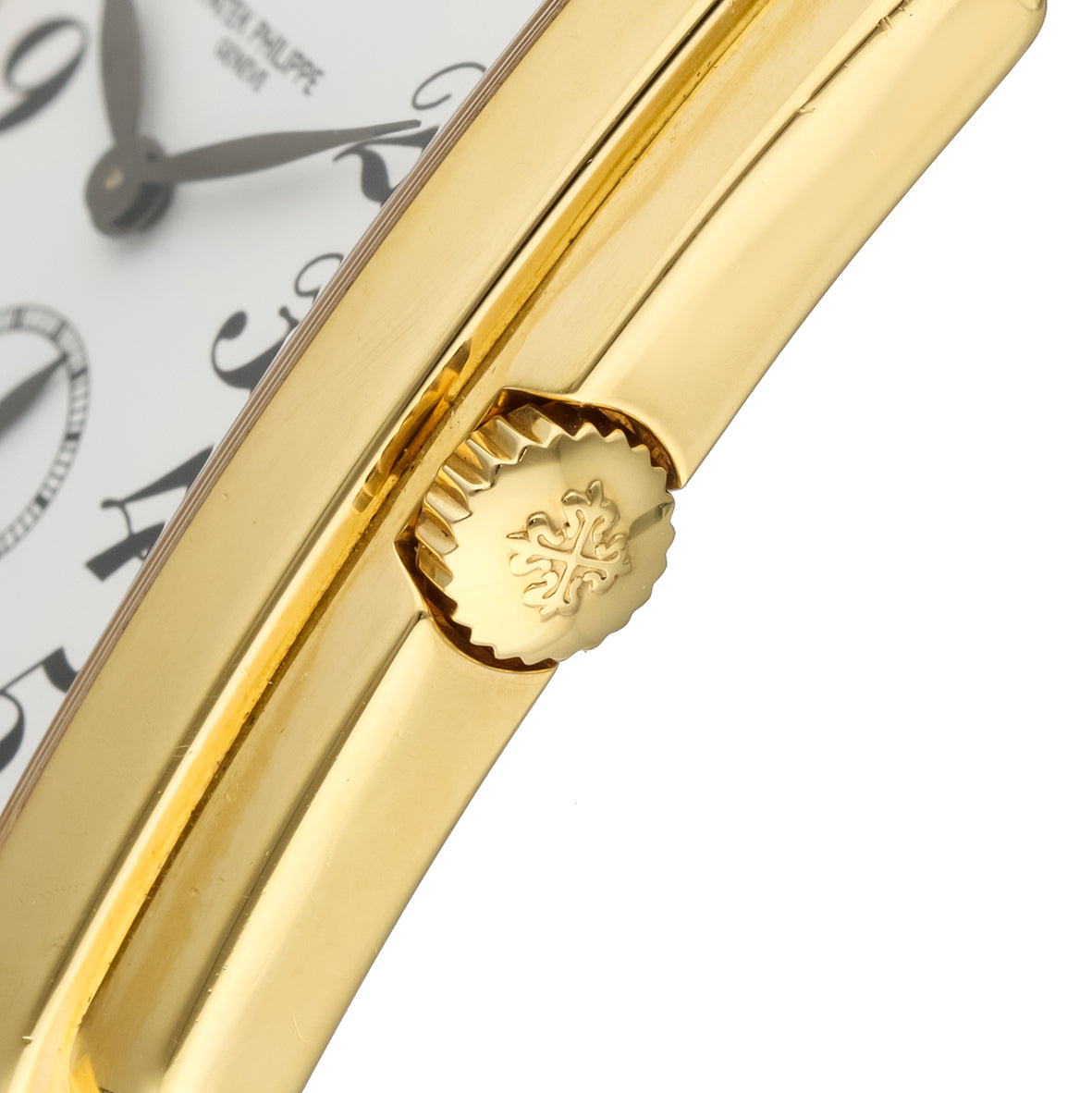 GONDOLO 5024/1 FULL YELLOW GOLD PORCELAIN-WHITE DIAL EXTRACT FROM THE ARCHIVES PATEK PHILIPPE YEAR 2003 30X38MM