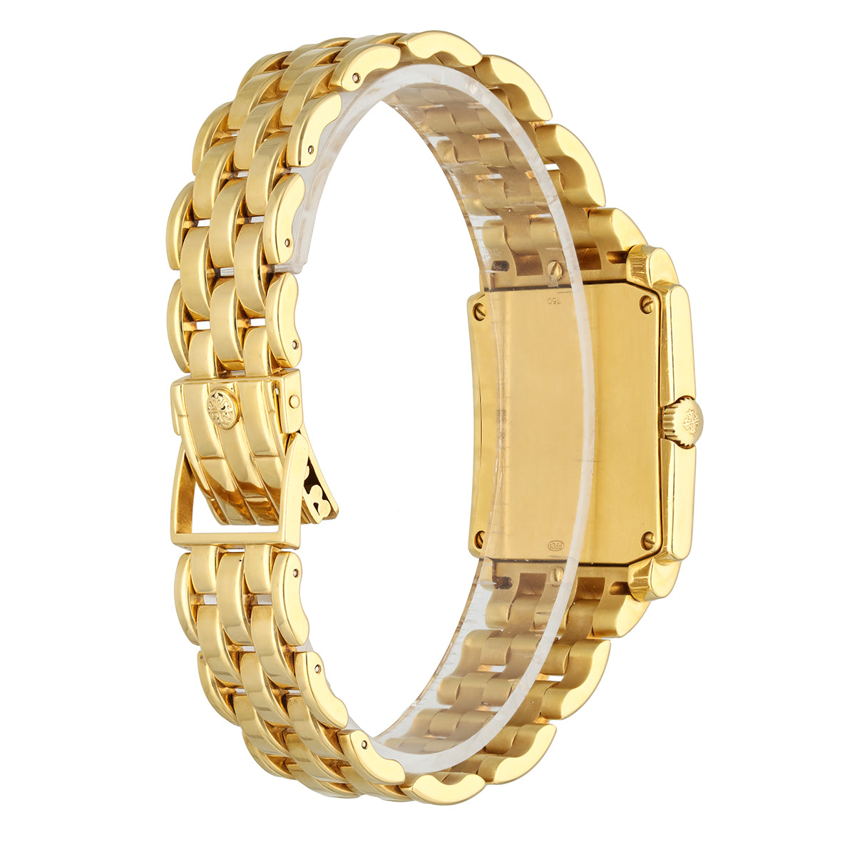 GONDOLO 5024/1 FULL YELLOW GOLD PORCELAIN-WHITE DIAL EXTRACT FROM THE ARCHIVES PATEK PHILIPPE YEAR 2003 30X38MM